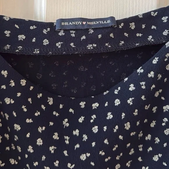 Brandy Melville Navy Blue Patterned Maxi Dress - Picture 3 of 3